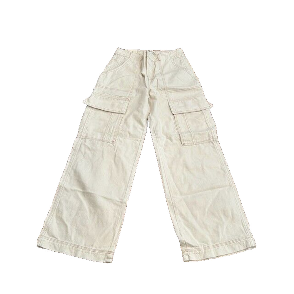 We The Free Judd Carpenter Jeans Baggy Cargo Low Rise Denim White Size 26 NEW‎